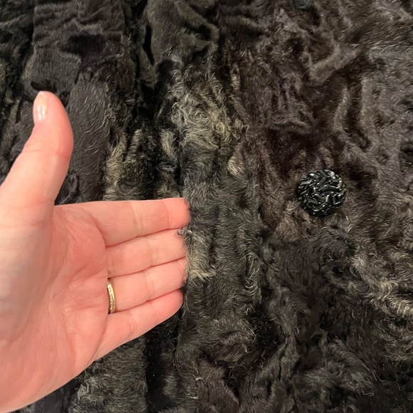 Vintage Women’s Brown Persian Lamb Short Fur Jacket Coat - Estimate Sm-Med - Picture 11 of 11